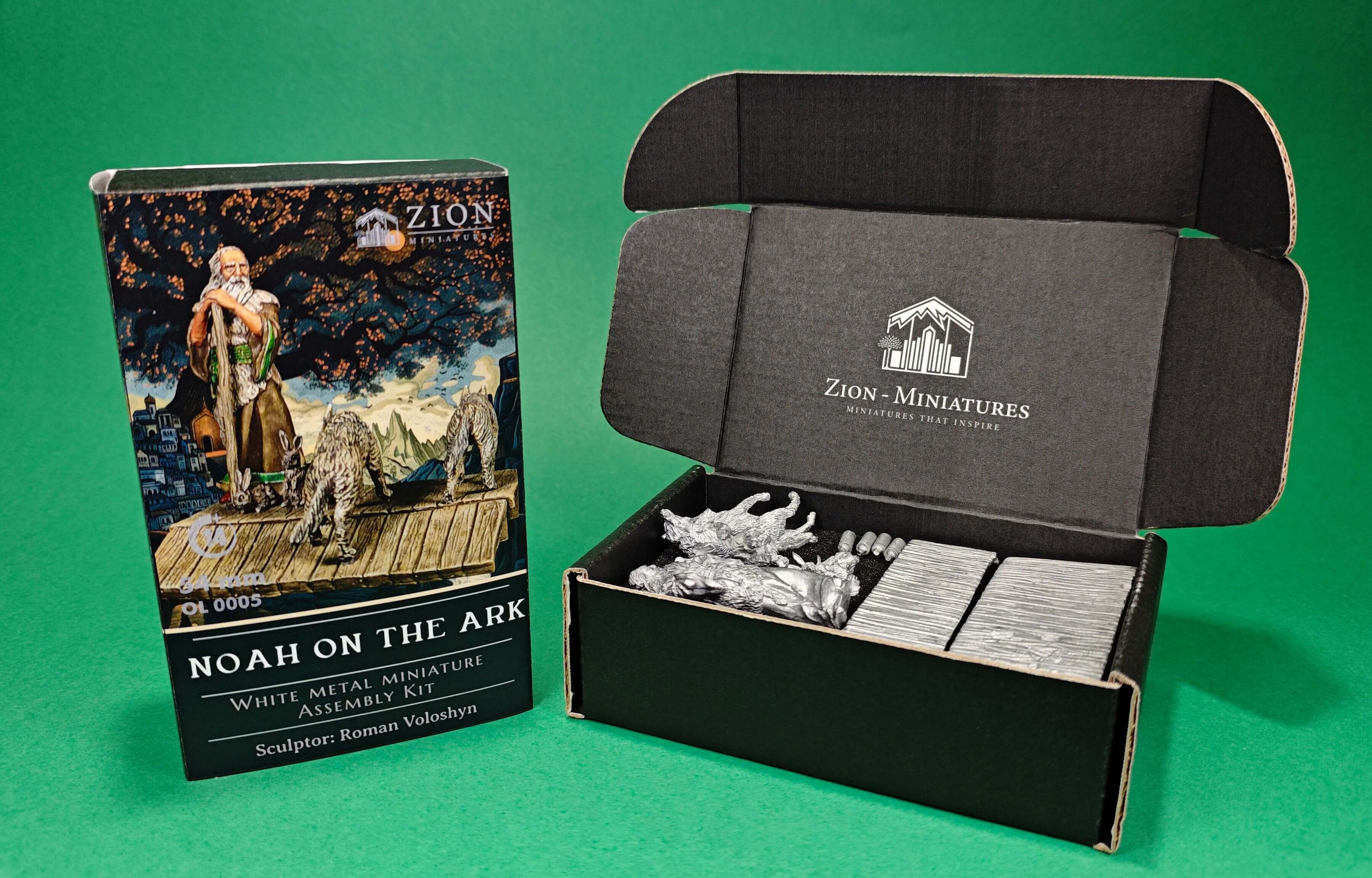 Noah on the Ark buy a white metal miniature figurine in the United