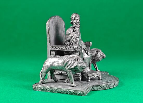 King Solomon on the throne