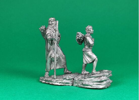 Abraham and Isaac climb the mountain