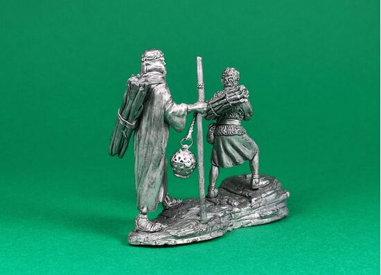 Abraham and Isaac climb the mountain