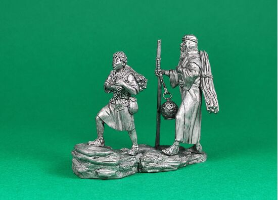 Abraham and Isaac climb the mountain