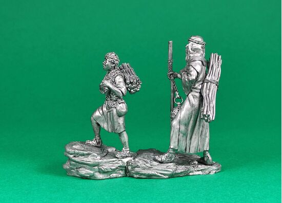 Abraham and Isaac climb the mountain