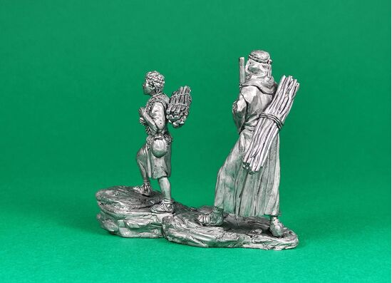 Abraham and Isaac climb the mountain